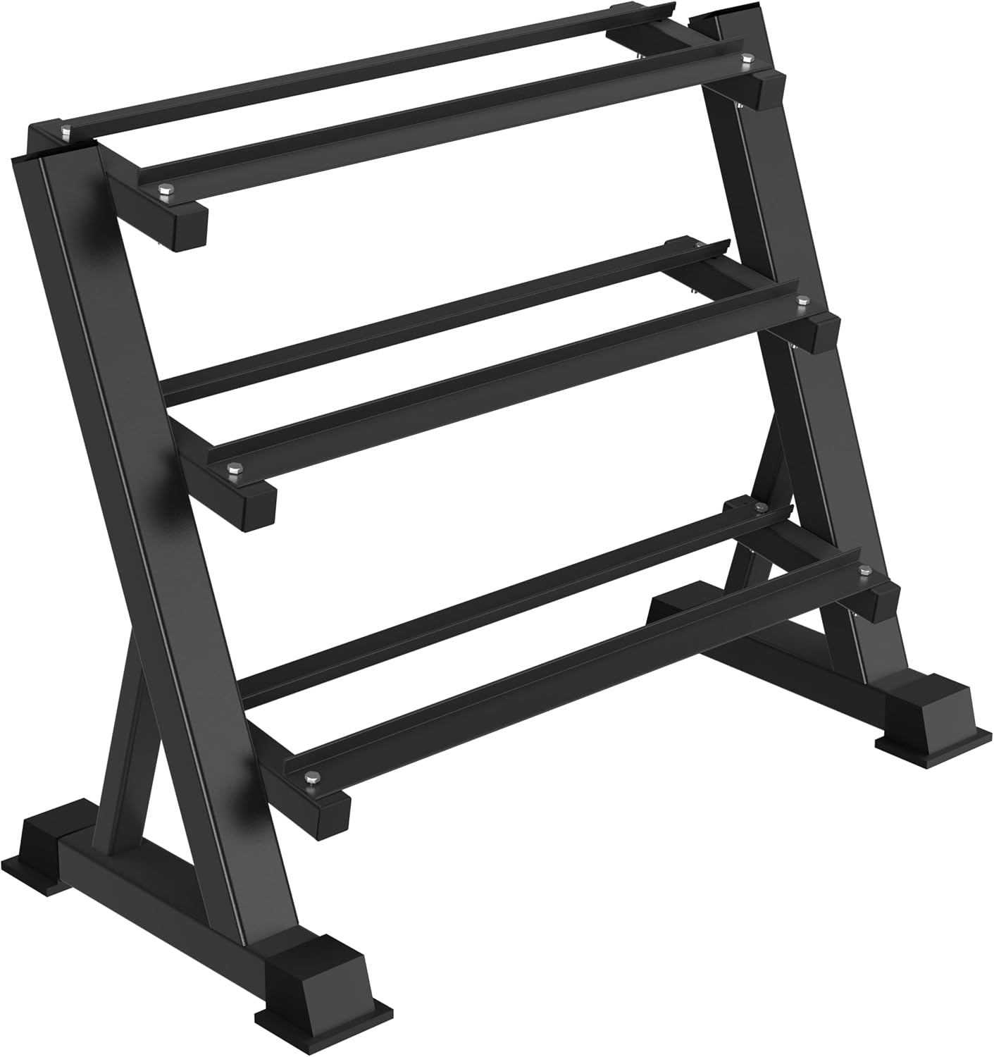 Home Gym Gym - Robuster Dreistufiger Hantelständer, 1200LBS Gewerblicher Gewichtsaufbewahrungsorganizer