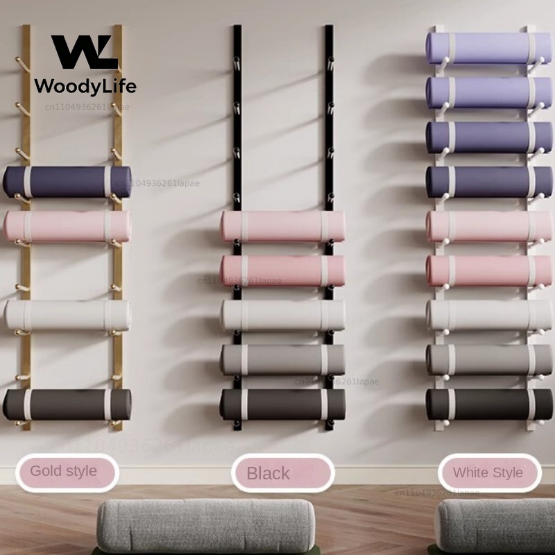 Home Gym Yoga Mat Storage - Studio-Wandregal mit Großer Kapazität, Hängesystem für