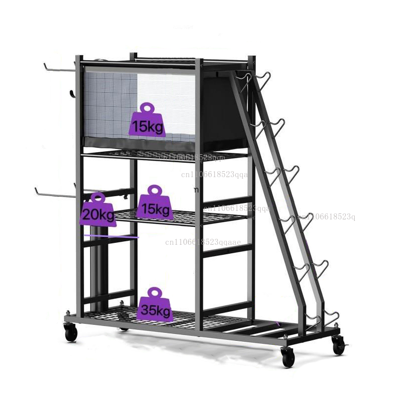 Home Gym Yoga Mat Storage - Heimfitness-Aufbewahrung: Hantelständer, Kettlebell- und Yogamattenhalter, Sportgeräte-Präsentationsregal,