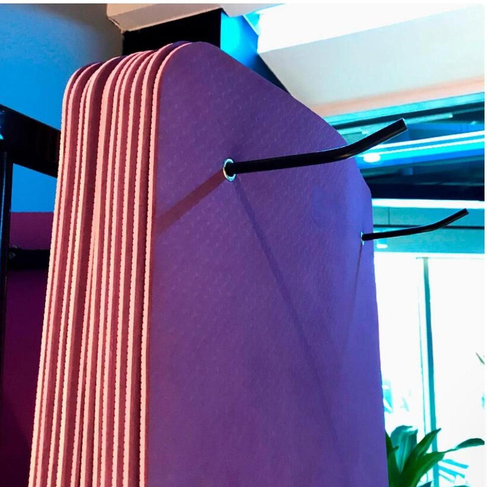 Home Gym Yoga Mat Storage - Metall-Yogamattenhalter Wandmontierte Organizer-Halterung Mehrzweck-Rack für Gymnastikmatten