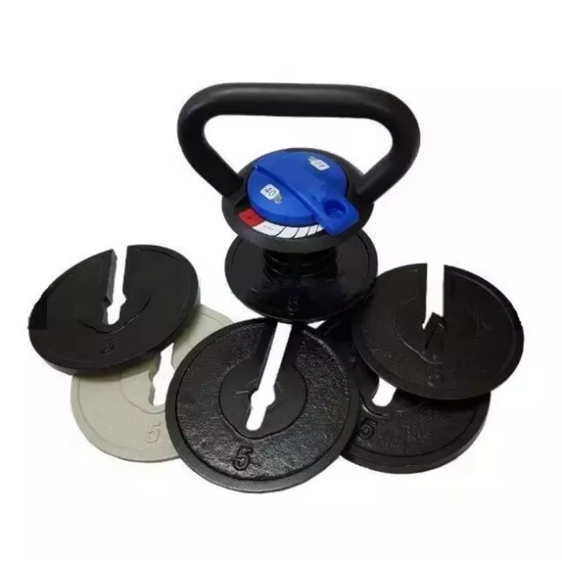 Home Gym Kettlebells - DUTRIEUXVerstellbares rundes Chrom-Hantel-Kettlebell-Set, langlebige Fitnessstudio-Gewichte für