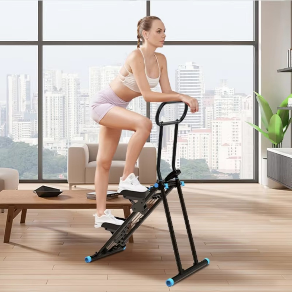 Home Gym Mini - Mini Vertikaler Klappbarer Metall-Leichtgewicht-Klettertrainer für Zuhause