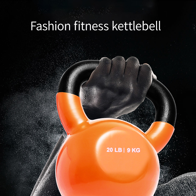 Home Gym Kettlebells - Kommerzielle Fitness-Kettlebell, Hochwertige 20LB Gusseisen-Stahlkugel für