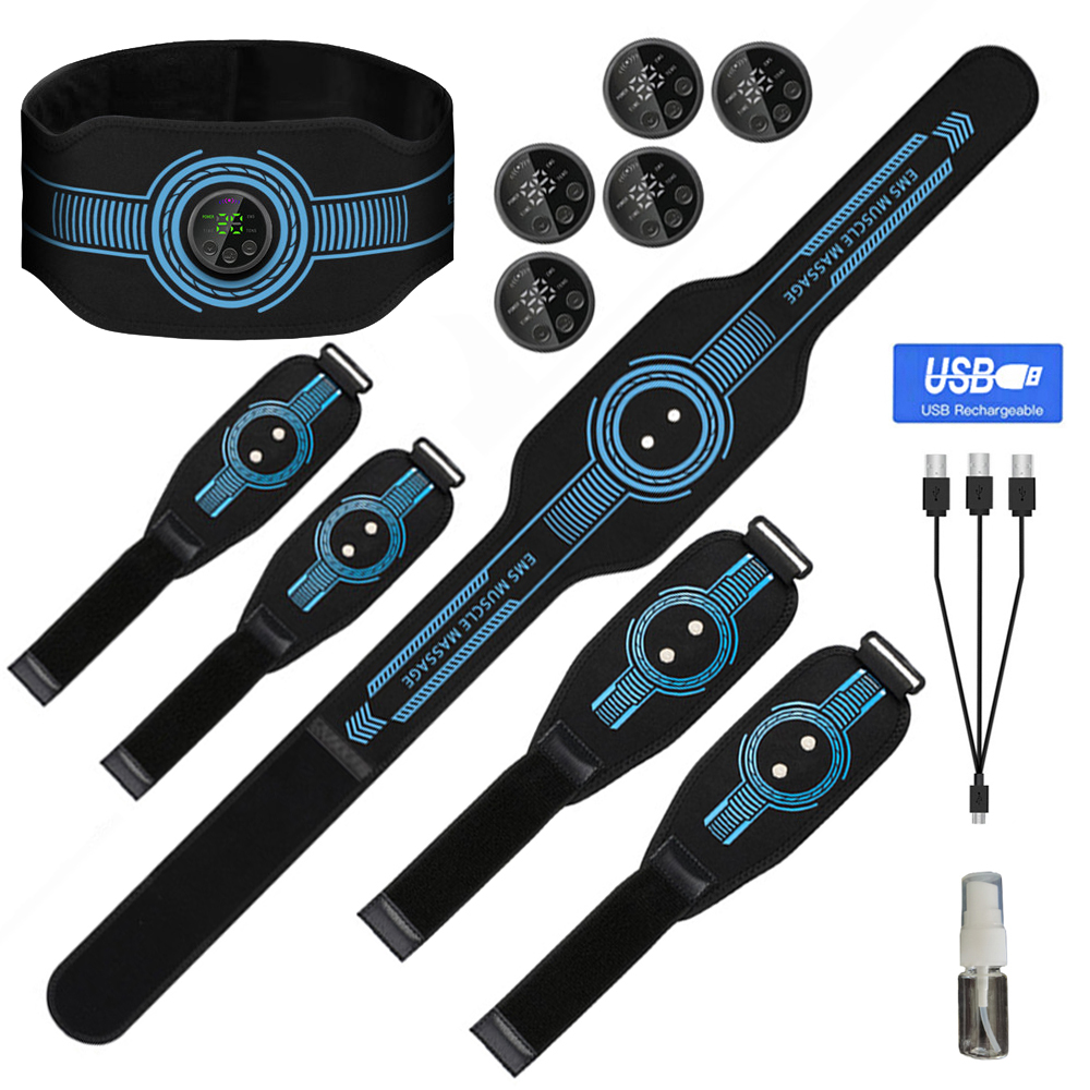 Home Gym Needs - USB wiederaufladbarer Bauchmuskeltrainer, Bauchtönungsgürtel, Muskeltoner, Taille,