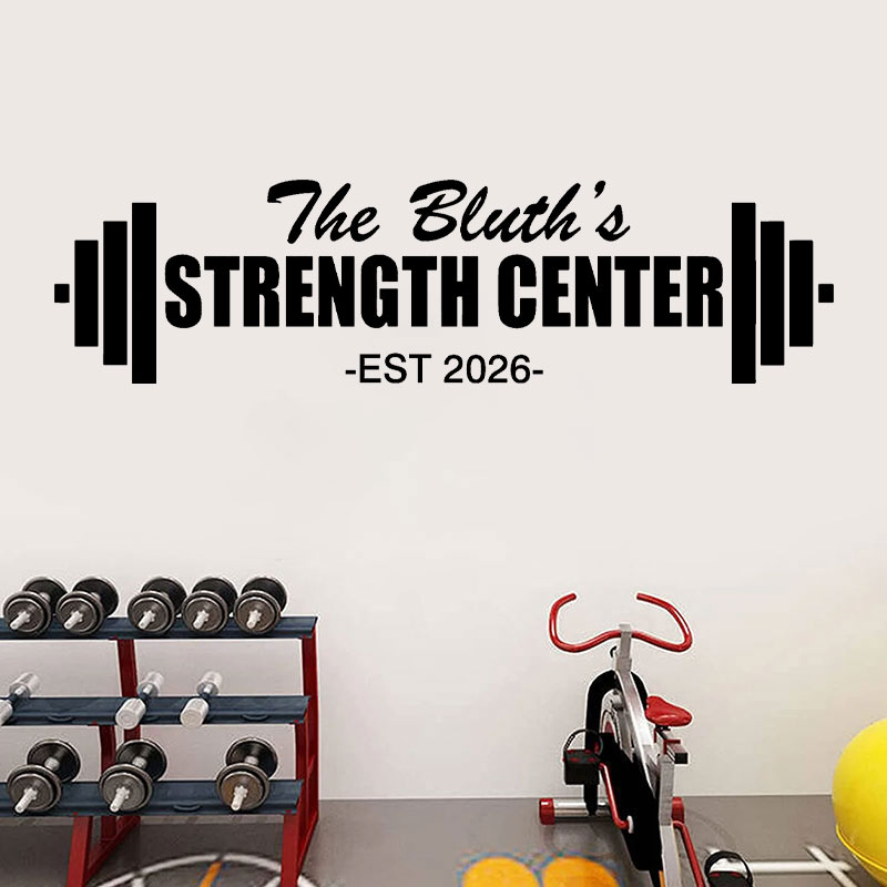 Home Gym Design Ideas - Personalisierter Namensaufkleber für das Heimtraining, individueller