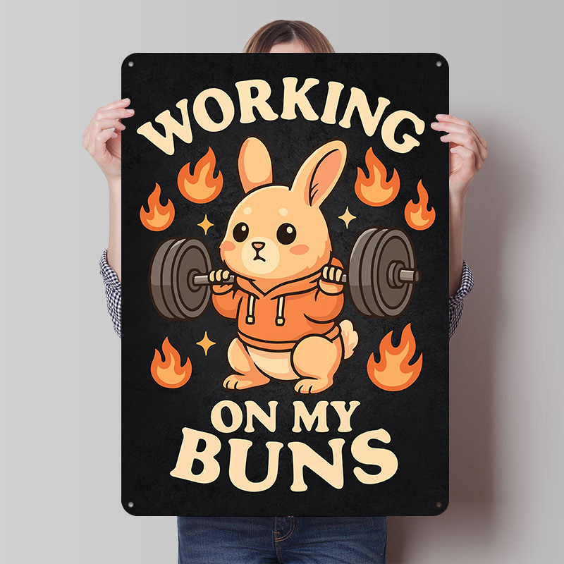 Home Gym On Wall - Working On My Buns – Niedliche