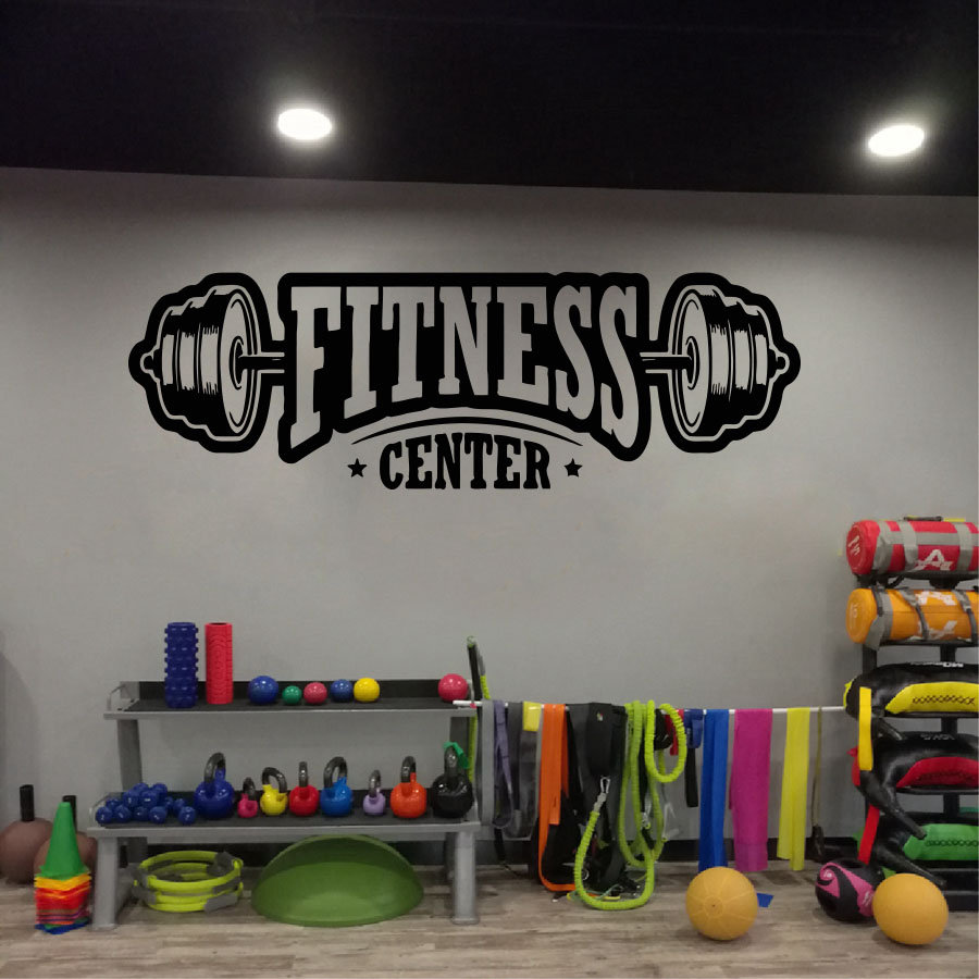 Home Gym On Wall - Gym Vinyl Dekor Wandtattoo Fitness Club