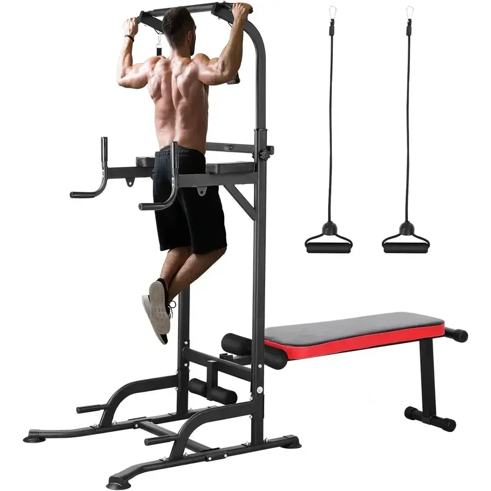 Home Gym All In One - All-in-One Verstellbares Heim-Fitnessgerät mit Bank, Klimmzugstange,