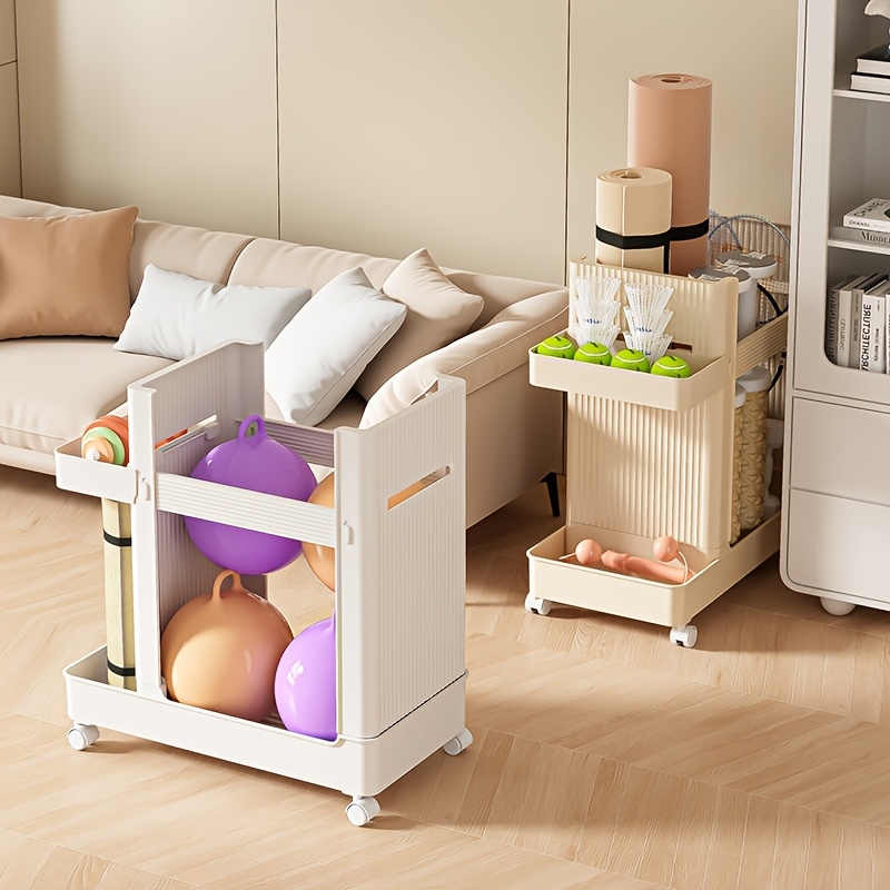 Home Gym Yoga Mat Storage - Vertikales Fitnessgeräte-Aufbewahrungsregal mit Rollen für Yogamatten,