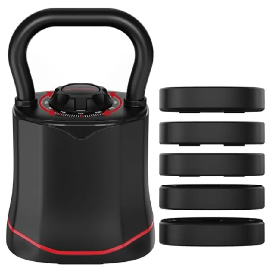 Home Gym Kettlebells - Heimfitnessgerät Verstellbare Kettlebell 6-in-1 Schnellwechsel-Sets 6,5-40