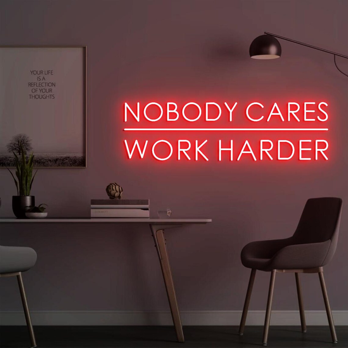 Nobody Cares Work Harder Neon- – Home Gym Design Ideas Bewertung und Preis