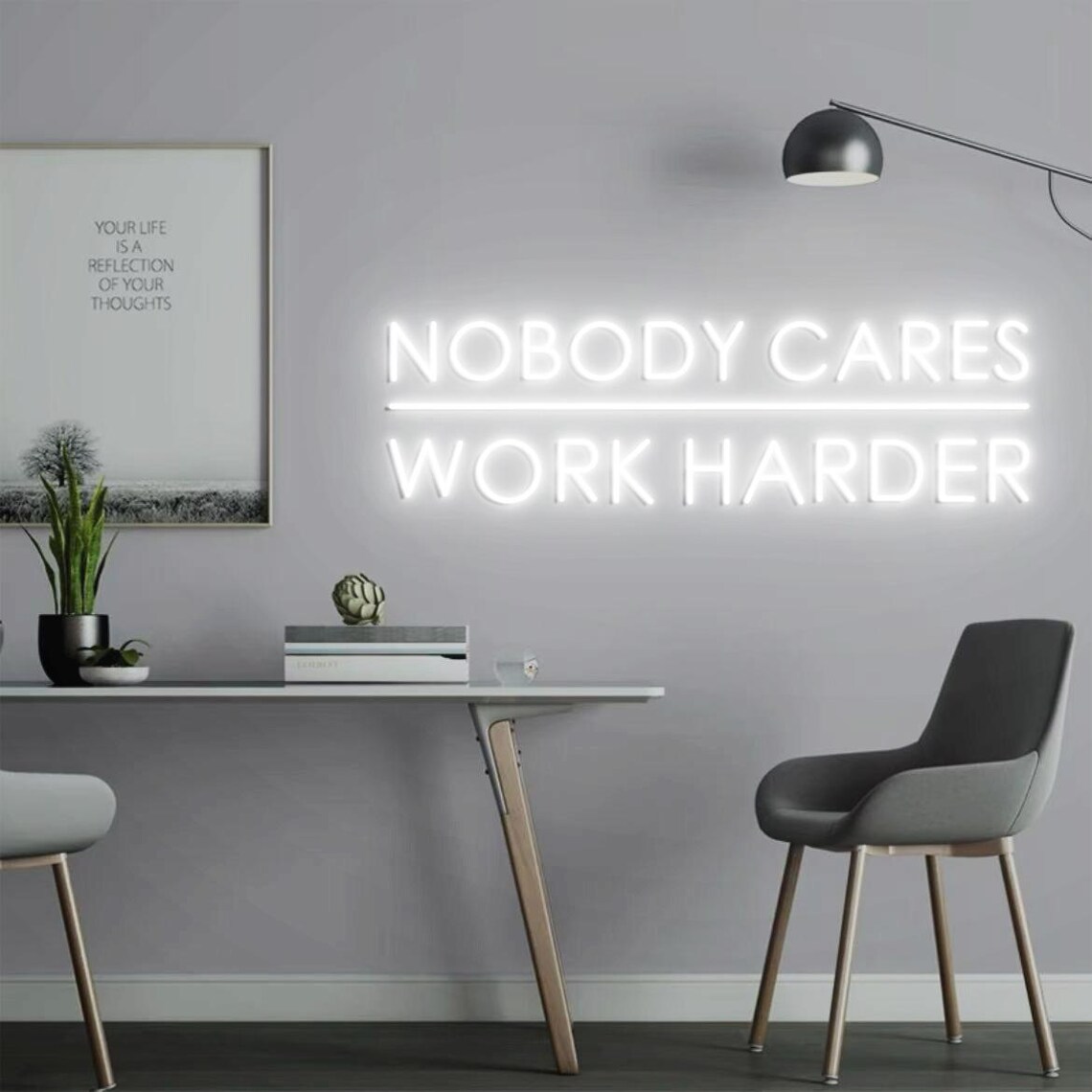 Nobody Cares Work Harder Neon- – Home Gym Design Ideas Bewertung und Preis