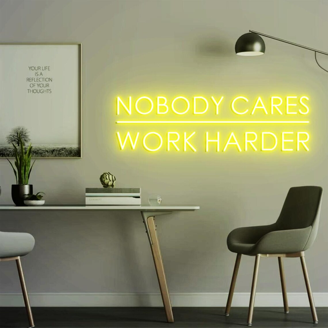 Nobody Cares Work Harder Neon- – Home Gym Design Ideas Bewertung und Preis