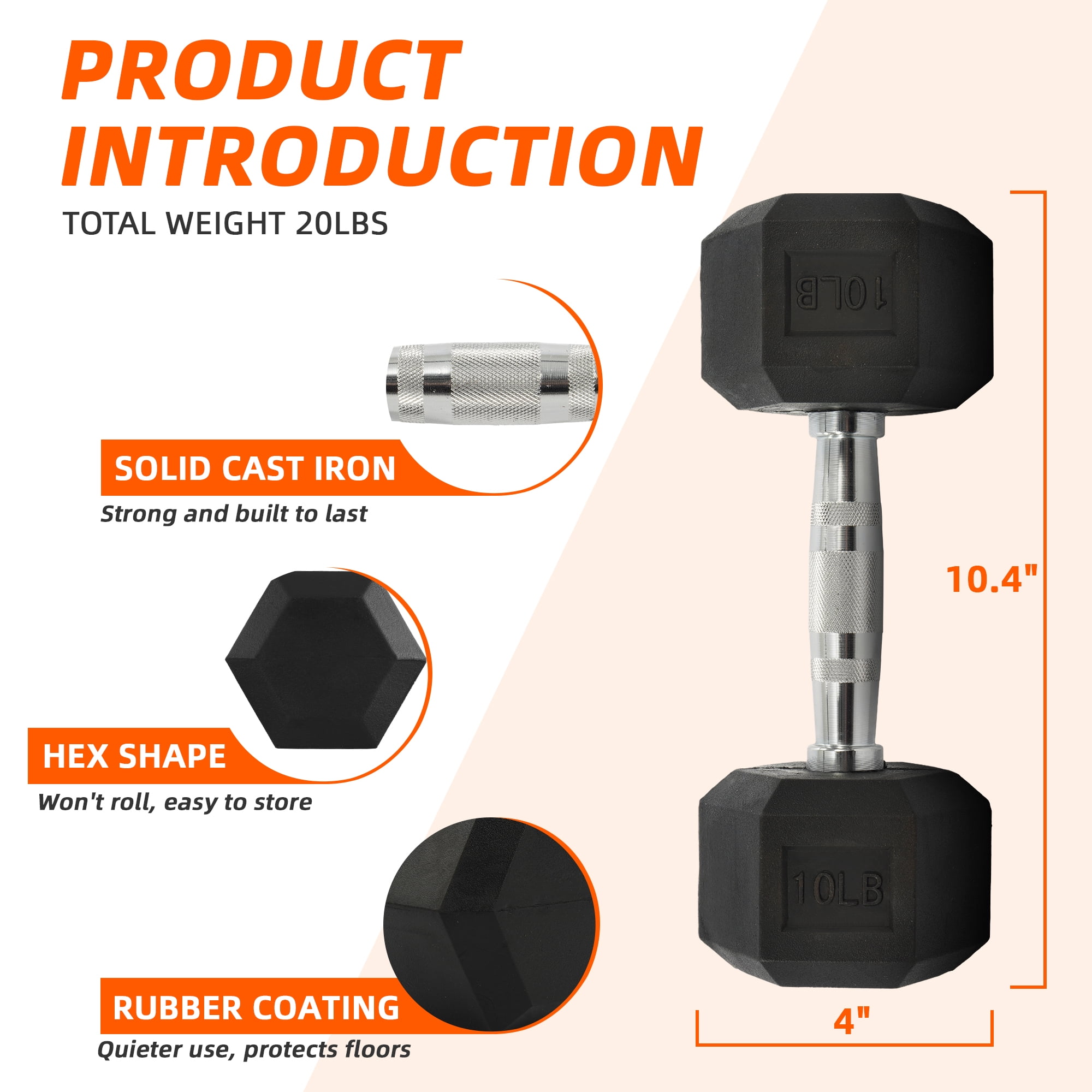 Gummibeschichtete Hex-Hantel 1 – Home Gym Hyrox Bewertung und Preis