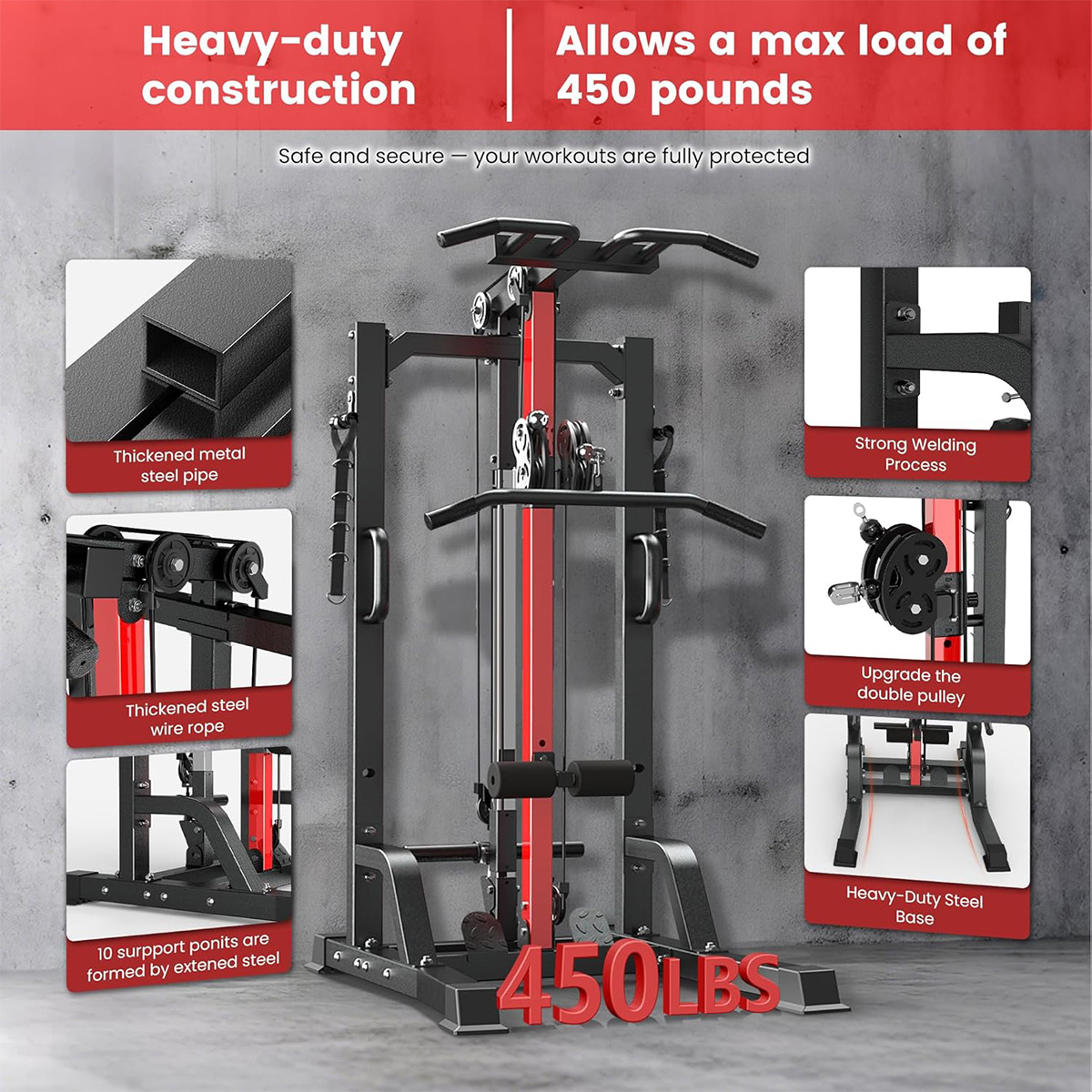 Pooboo Heimfitnessgerät - Hoch – Home Gym All In One Bewertung und Preis