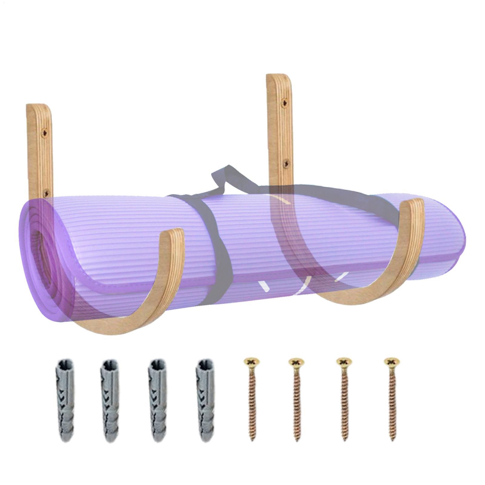 Holz-Yogamattenhalter zur Wand – Home Gym Yoga Mat Storage Bewertung und Preis