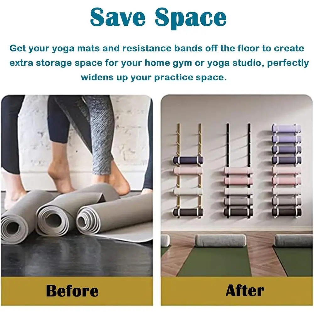 Wandmontiertes Metall-Fitnessr – Home Gym Yoga Mat Storage Bewertung und Preis