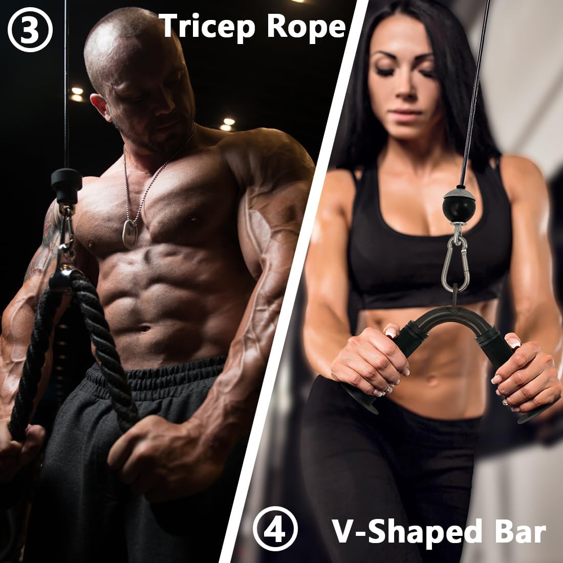 Heimfitness-Kabelzubehör-Set - – Lat Pulldown Cable Bewertung und Preis