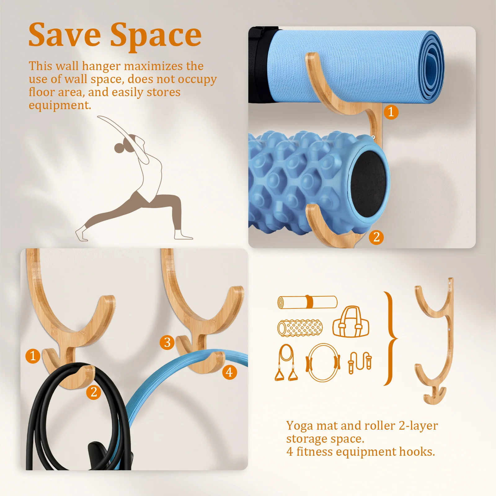 2 Stück Yoga-Matten-Aufbewahru – Home Gym Yoga Mat Storage Bewertung und Preis