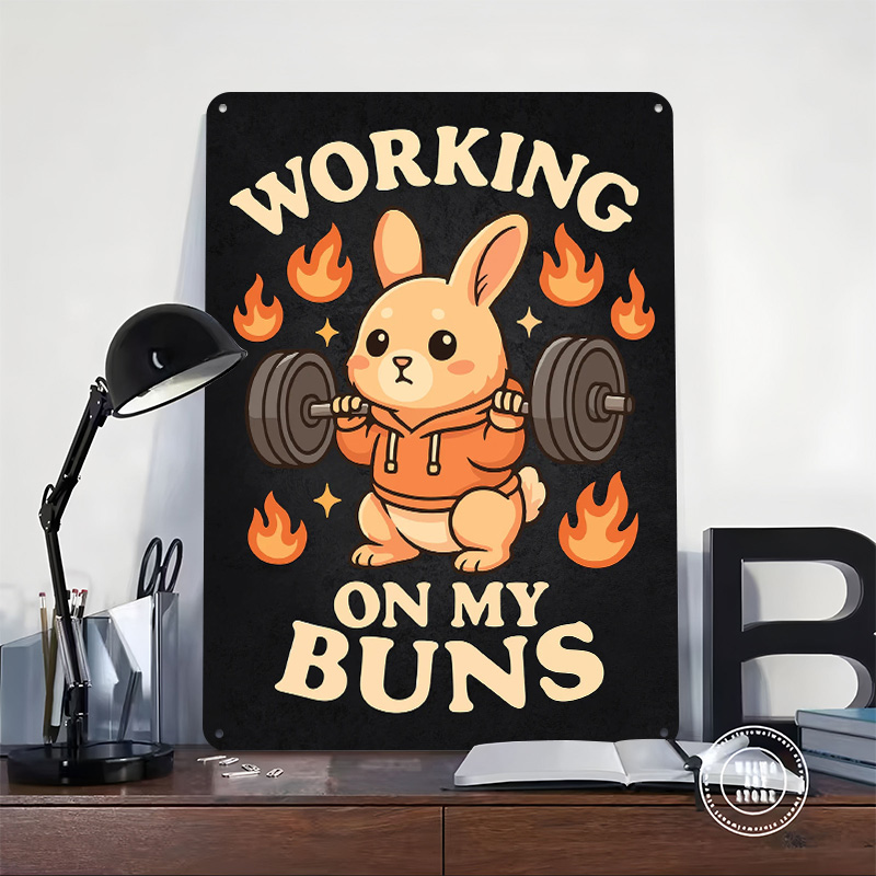 Working On My Buns – Niedliche – Home Gym On Wall Bewertung und Preis