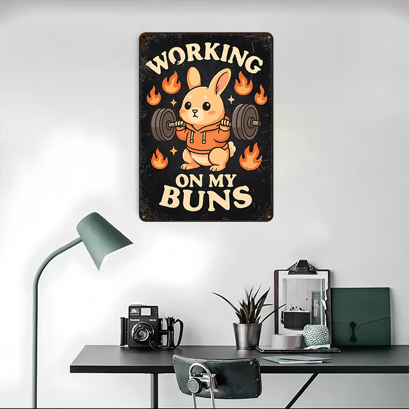 Working On My Buns – Niedliche – Home Gym On Wall Bewertung und Preis